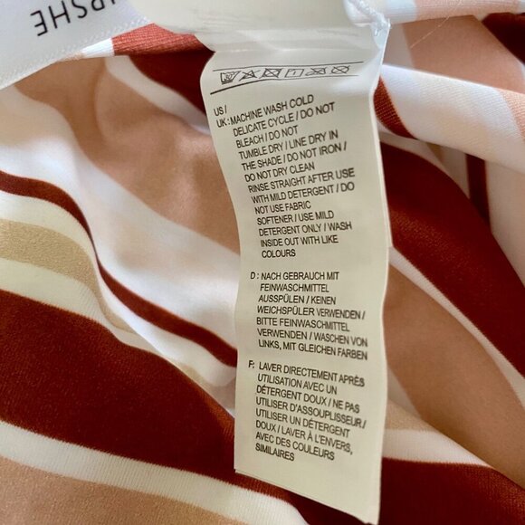 Cupshe One Piece Striped Cross Back Belted Swimsuit Women's Large NEW NWT - Picture 11 of 13